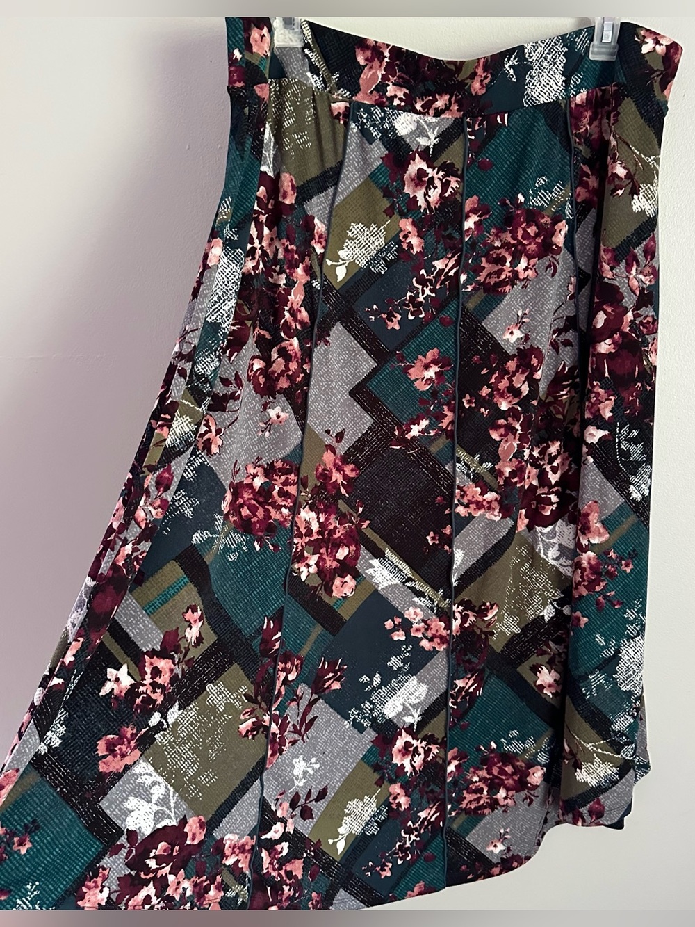 Cato 22/24 maxi skirt floral patchwork 3x women’s 3xl 22/24w